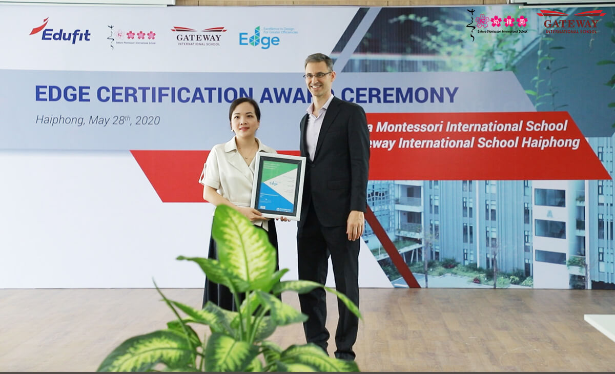 Gateway, Dubai link moi Hải Phòng nhận chứng chỉ công trình xanh EDGE